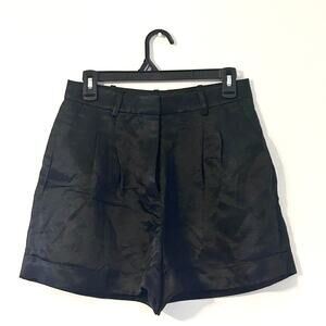 J.Crew Black Linen Cupro blend Shorts Size 4 NWT